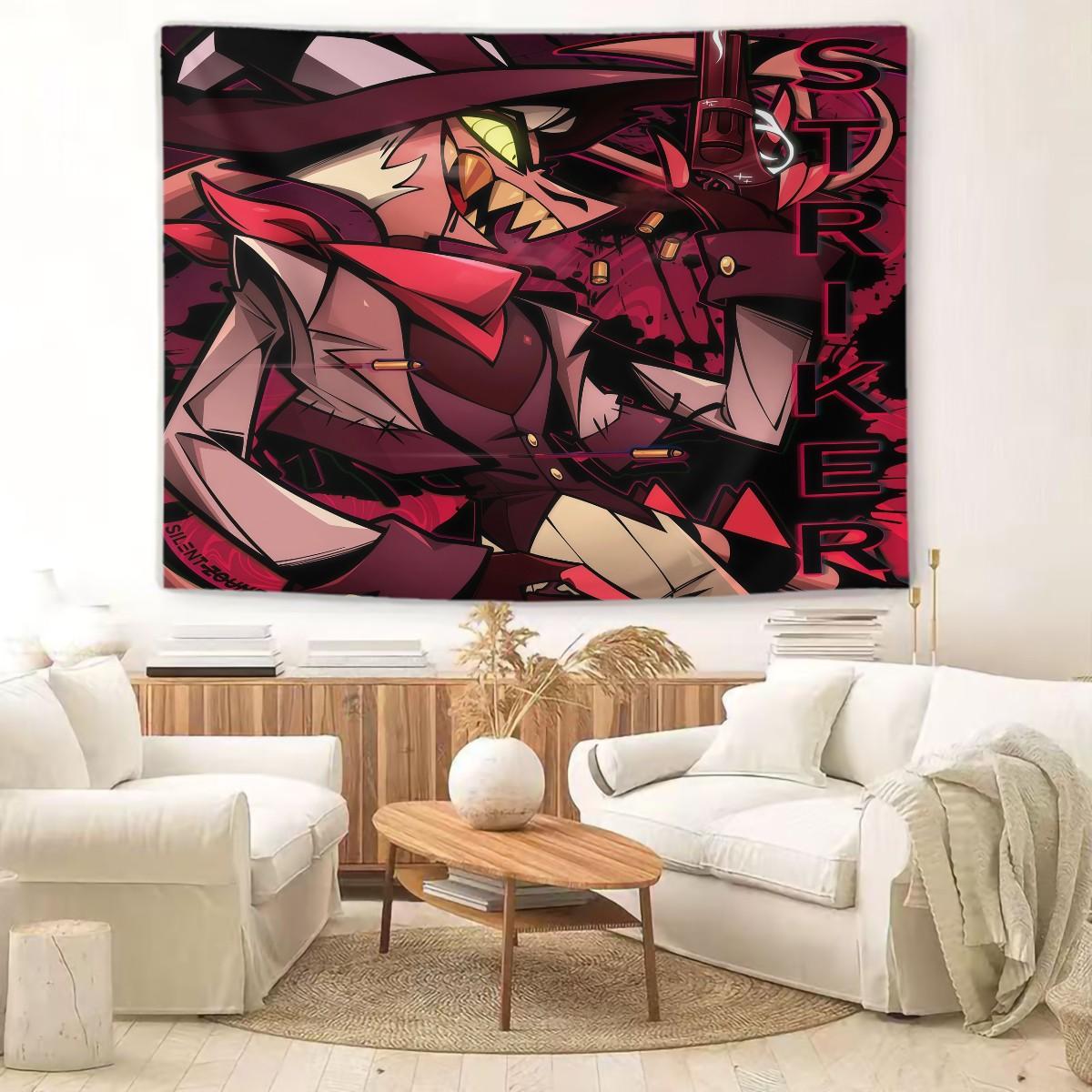 Helluva Boss Patterned Tapestry, Stylish Room Flag, Unique Wall Art For Living Room And Bedroom, Soft And Durable For Kids And Adults Daily Holiday Birthday Gift Bedroom Decor