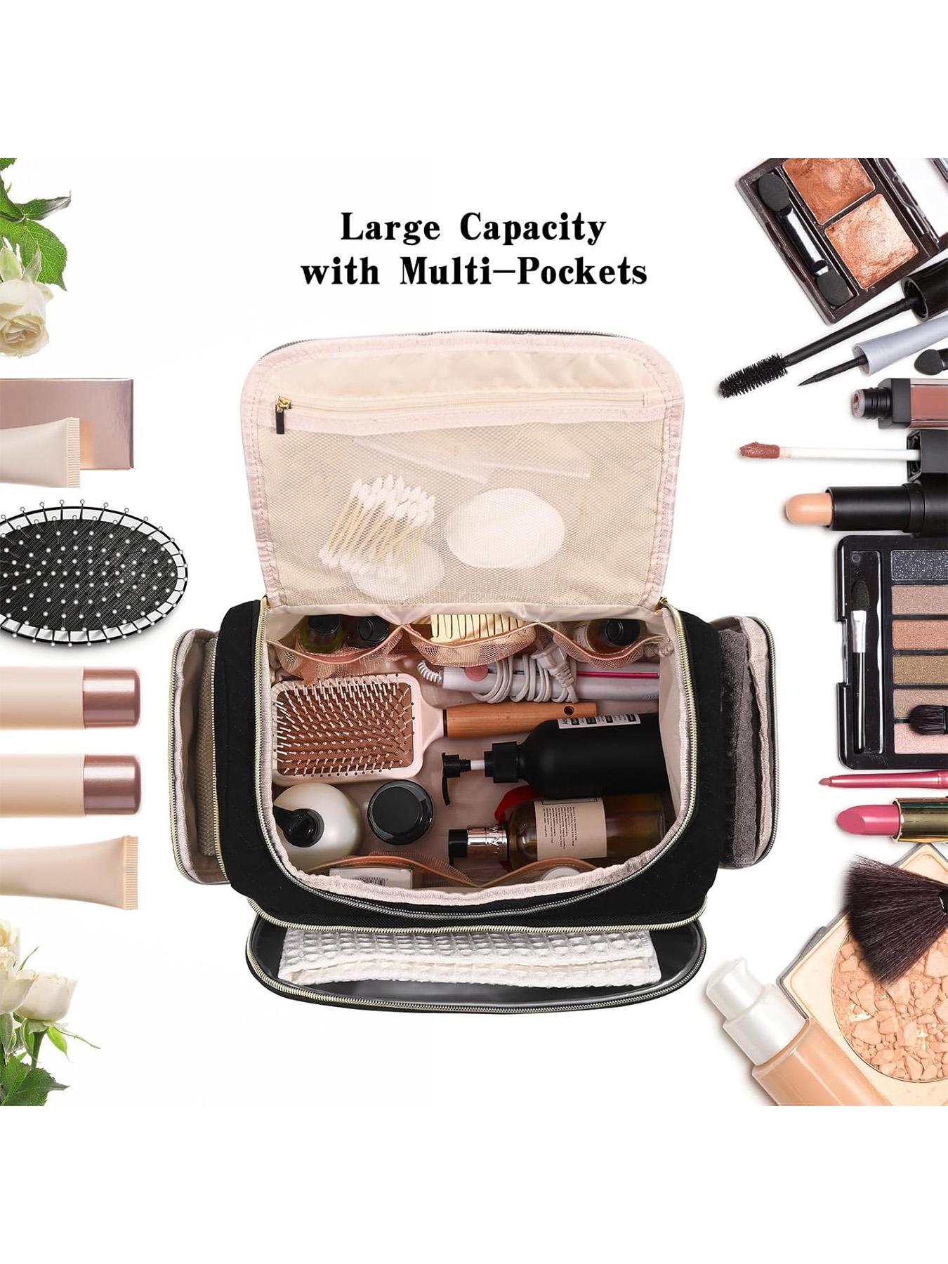 Waterproof Makeup Bag, Large Capacity Travel Organizer, Perfect Holiday Gift for Men & Women, Christmas & Halloween Multi-Functional Holder