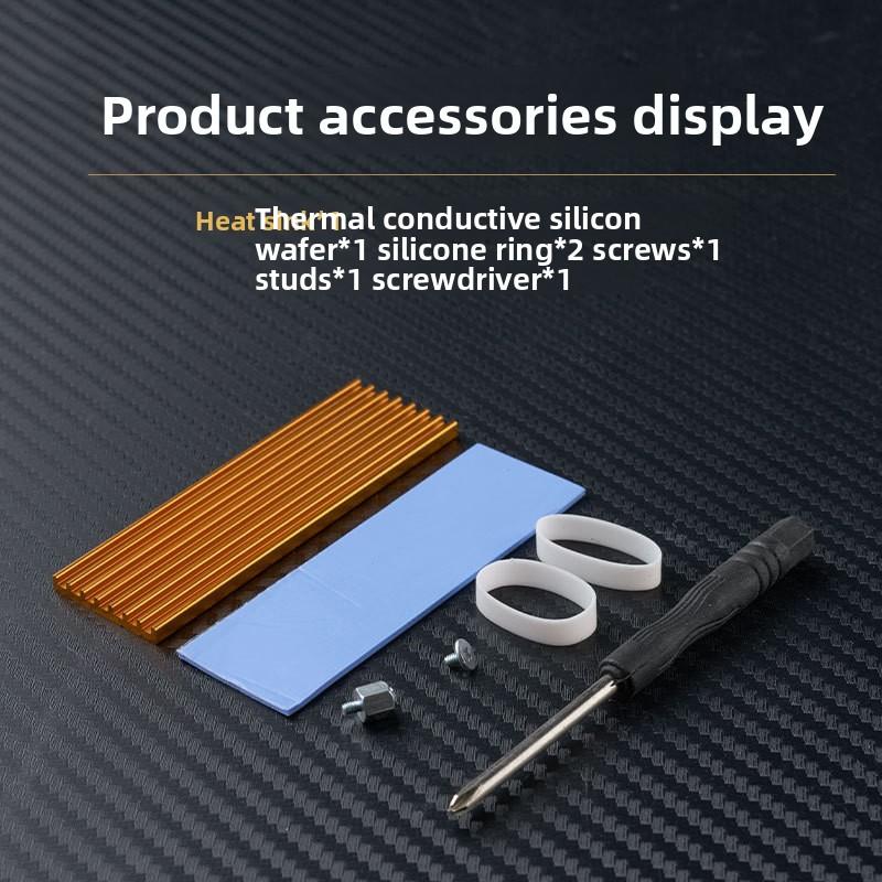 M.2 SSD Heatsink Cooling Heat Sink With Thermal Silicone Pads And Mounting Screws For Solid State Drive