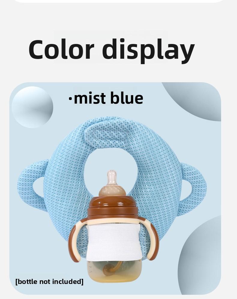 Langkes Baby Automatic Feeding Pillow Newborn Anti Spit Up Nursing Cushion Hands Free Bottle Holder for Infant Self Feeding Milk Bottle Fixing Support Multifunctional Baby Feeding Assistant