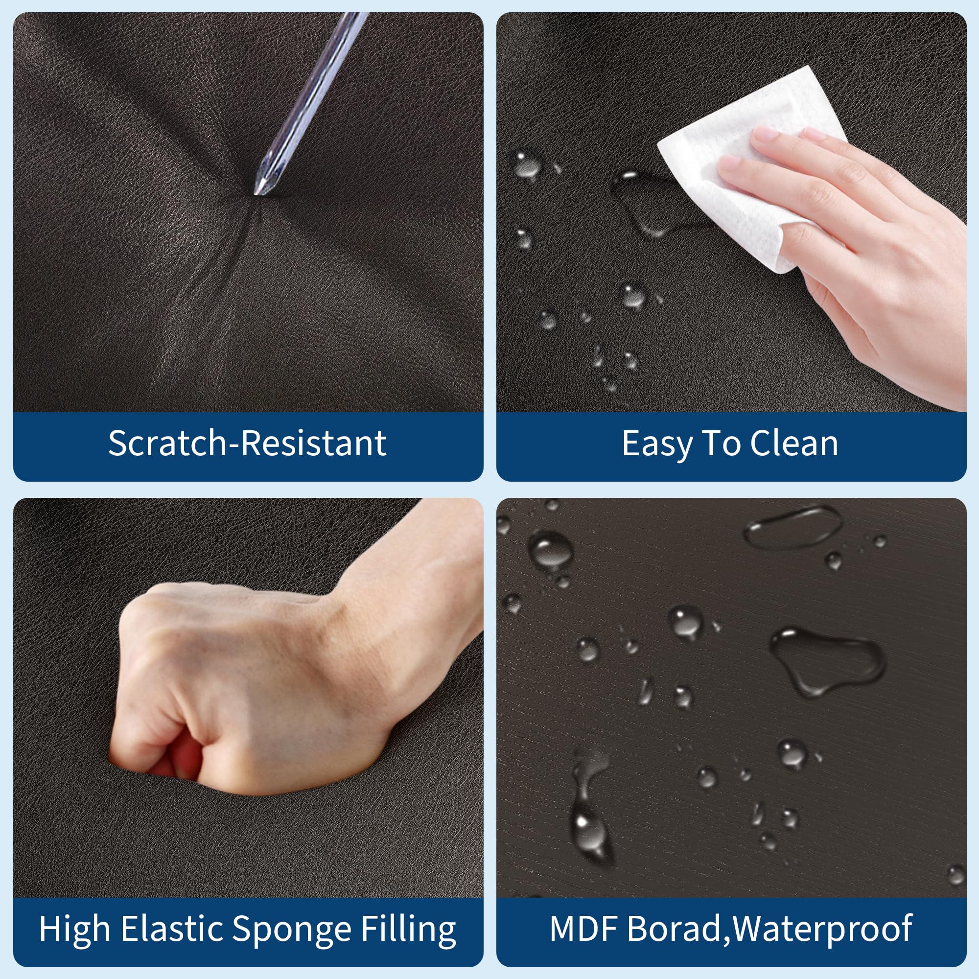 Dining Table Set for 2 w/Counter Height Table & 2 Upholstered Bar Stools, 3-Piece Kitchen Table Set with Footrest & Corner Protector, for Kitchen Room, Apartment Dining Table Set for 2 w/Counter Height Table & 2 Upholstered Bar Stools, 3-Piece Kitchen Table Set with Footrest & Corner Protector, for Kitchen Room, Apartment