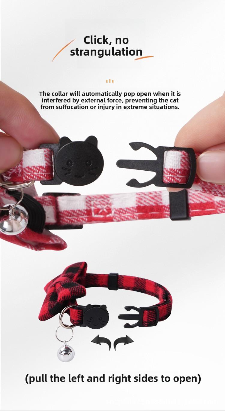 2-piece set of adjustable pet collars with bells, cute bow design pet collar with safety buckle, pet accessories for small dogs and cats