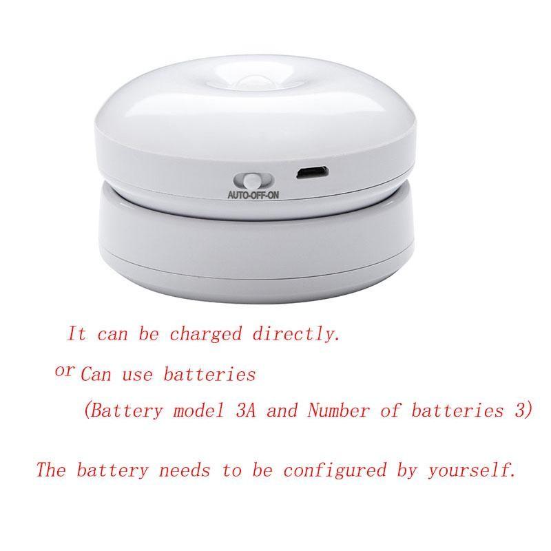 Automatic Wireless Motion Sensor LED Night Light Battery Operated, Smart Closet Hallway Staircase Lamp, Home Use