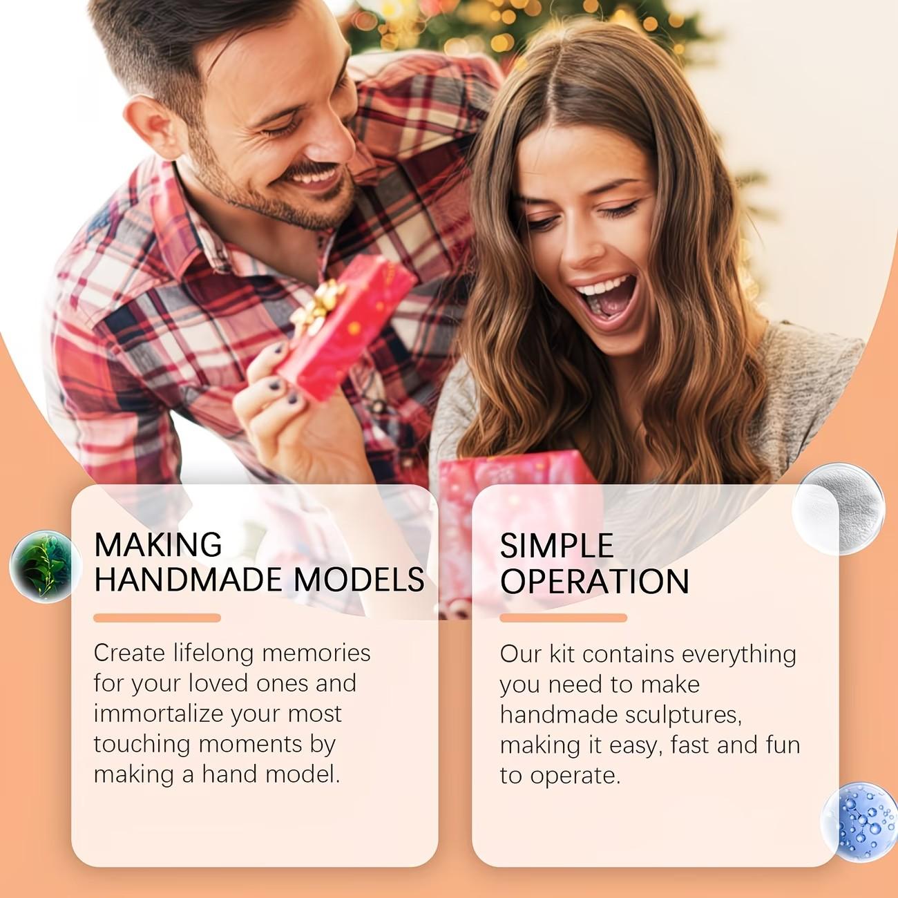 Creative 3D Handprint Cloning Powder, Valentine's Day Souvenirs, Original Casting Set, Perfect Gift for Couples, Family, Friends