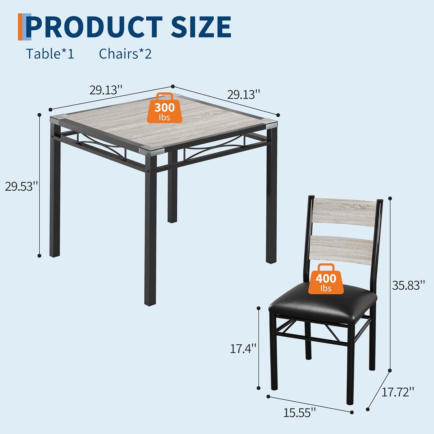 Dining Table Set for 4/2, Dining Room Table Set for 4/2 with Upholstered Chairs, Wood Kitchen Table Chairs Set of 4/2 with Corner Protector for Small Space, Kitchen, Apartment, Dining Table Set for 4/2, Dining Room Table Set for 4/2 with Upholstered Chairs, Wood Kitchen Table Chairs Set of 4/2 with Corner Protector for Small Space, Kitchen, Apartment,
