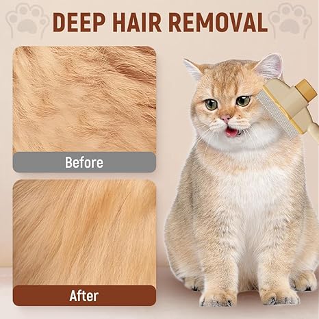 Cat Comb Flea Comb For Cats Dogs Multifunctional Cat Brush With Release Button  for Indoor Cats Pet Hair Grooming Brush Supplies,Multifunctional Supplies,Pet Accessories