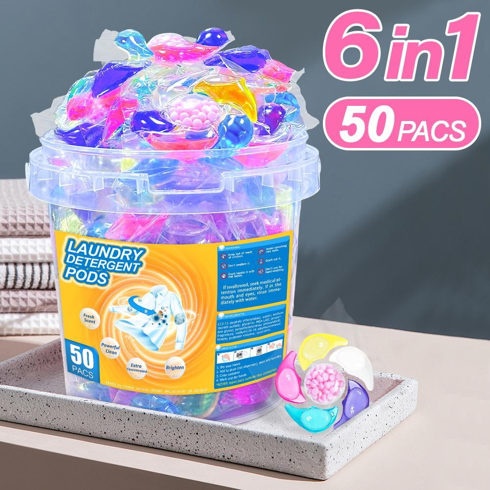 Laundry Beads, 50pcs/box Long Lasting Fragrance Laundry Beads, Deep Cleaning & Deodorizing Laundry Detergent Beads, Laundry Tools & Accessories, Laundry Products