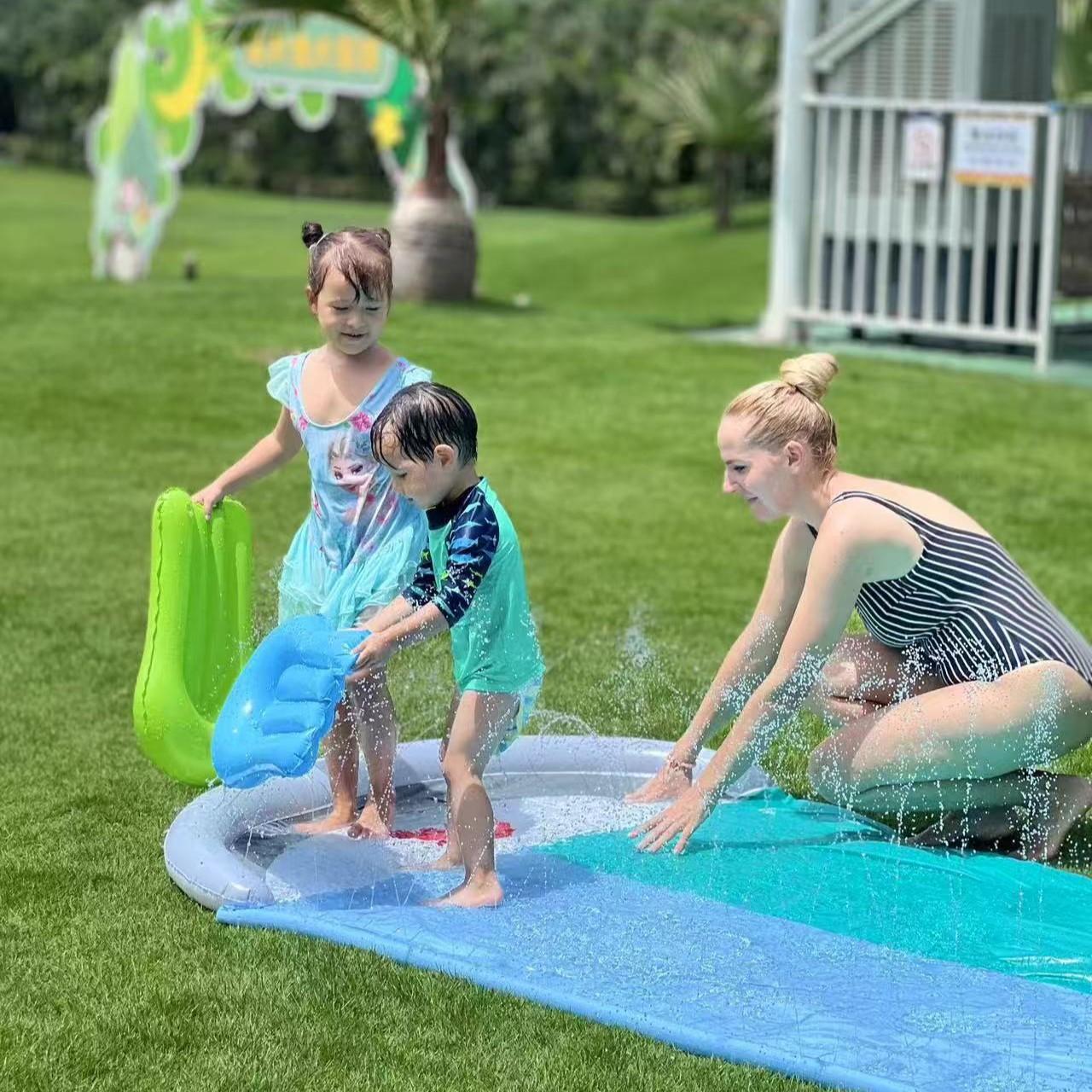 Inflatable Water Slide, New Playful Surfboard, Outdoor Single and Double Person, PVC Spray Water Slide, 1 Piece