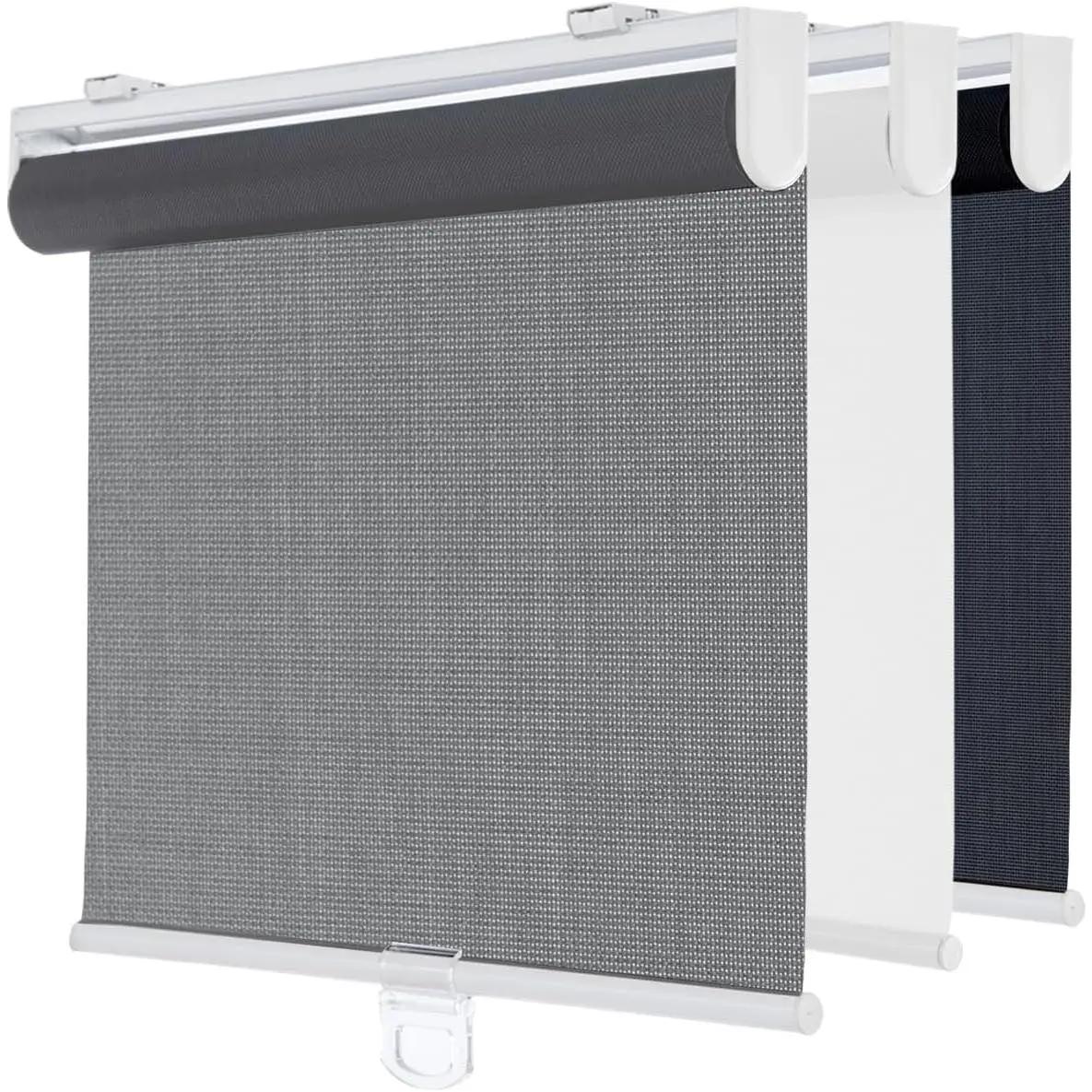 Roller Shades for Windows,Light Filtering Pull Down Blinds,Screen Door Blinds,Retardant UV Protection for Home Office (17" W x 72" H,Grey)