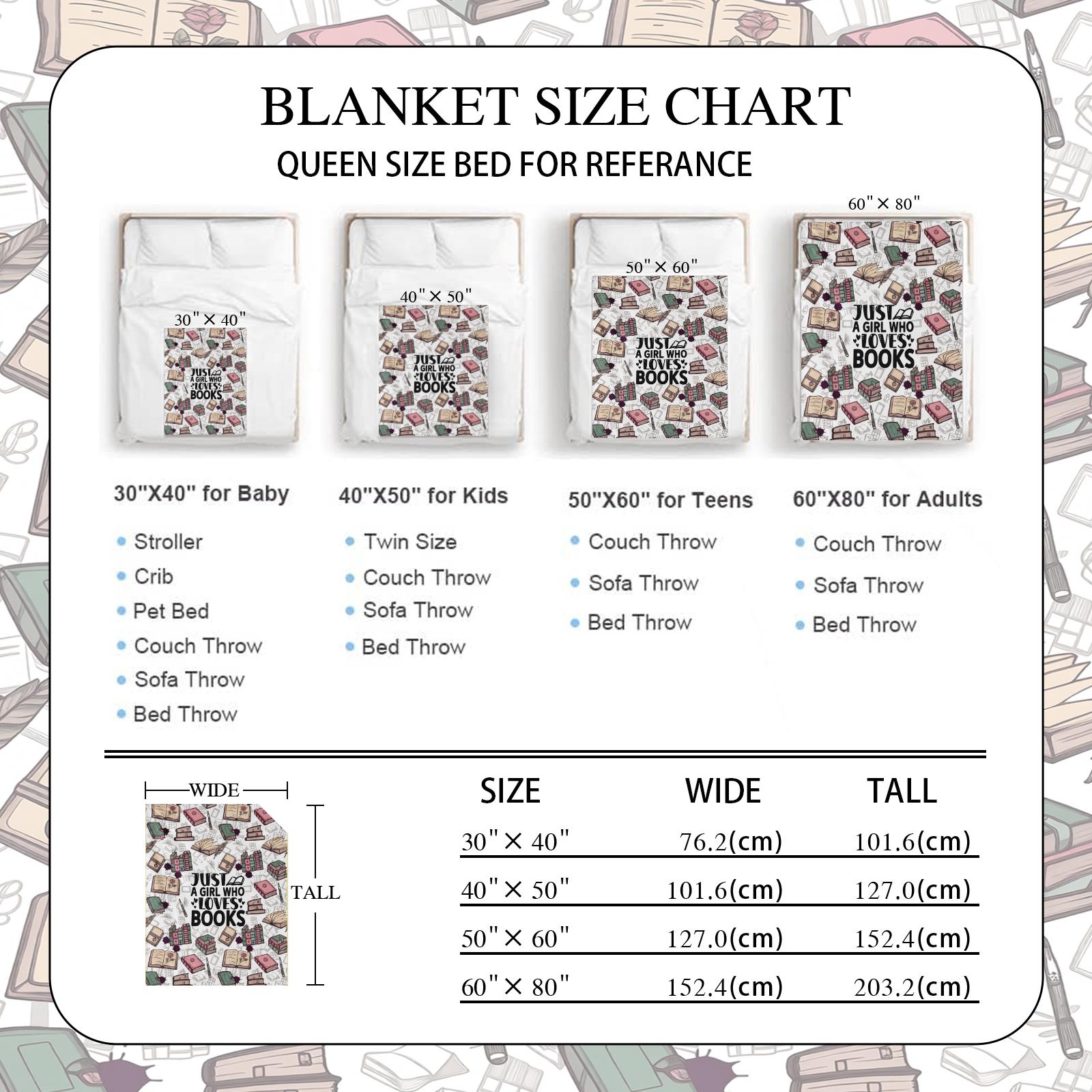 Flannel Blanket - a Warm Choice for Every Book-Loving Girl, Celebrating The Dreams of Readers. The Gentle And Stylish Patterns Add Color to The Reading Experience