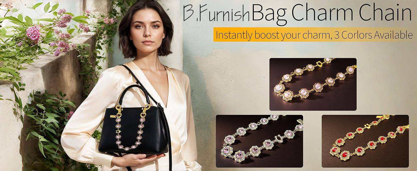 Chain Charm for Handbag, Purse Wallet &Pants Chain Jean Chains, Vintage Bag Strap Chains Extender
