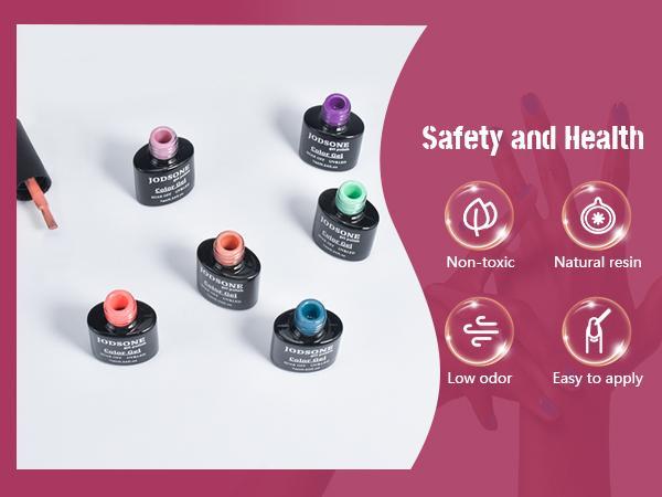 JODSONE Gel Nail Polish Kit with U V Light 35 PCS Classic Black and White Nude and Blue Purple Gel Polish Set with Manicure Tools Suitable for All Seasons Perfect Gifts for Manicure Lover