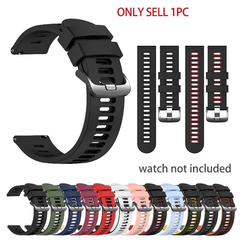 20mm/22mm Watch Band Quick Change Strap, Soft Silicone Breathable Sports Replacement Belt, Unisex Adjustable Wristband, Smart Watch Straps, Smartwatch Accessories (Band Only)