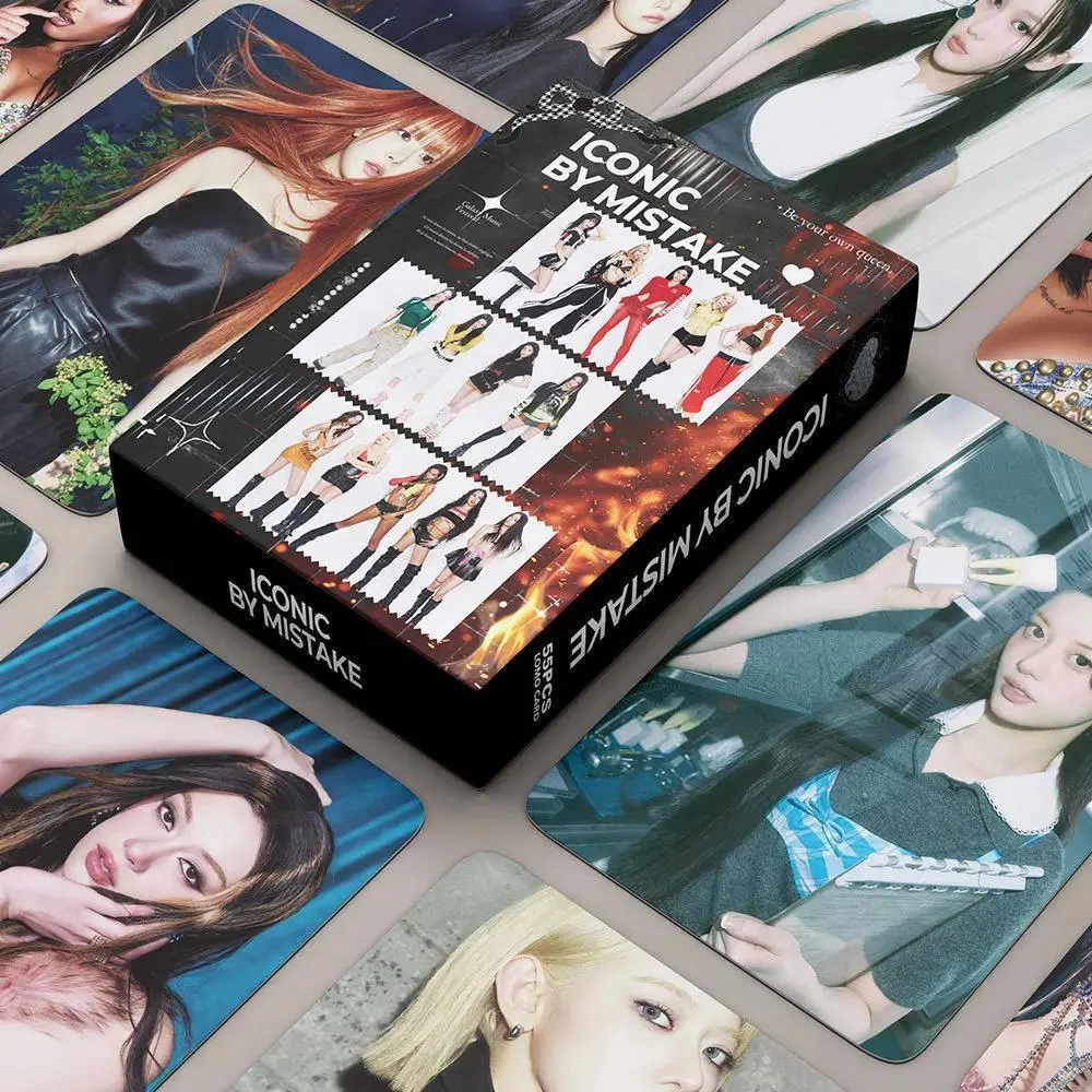 55 LE SSERAFIM ILLIT KATSEYE special cards Iconic By Mistake album LOMO cards fan collectible gift