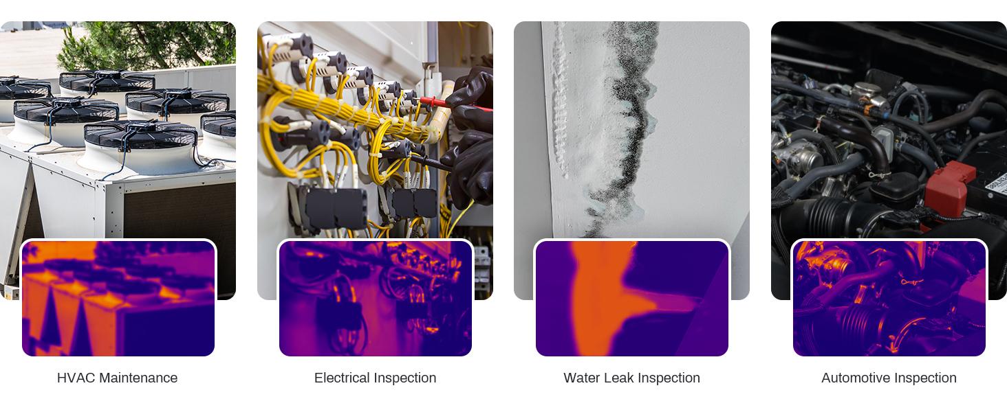 AMPBANK M256 Thermal Camera, 256x192 IR High Resolution Thermal Imaging Camera with 3D Analysis, 25Hz Refresh Rate, -4°F~842°F Temp Range