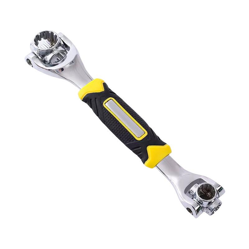 12-In-1 Universal Socket Wrench, Adjustable Dual-Head Tool, Flexible 360° Rotating Head, Rubber Handle, Car Repair Wrench 8-19mm