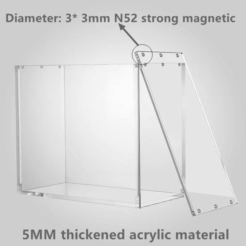 Acrylic Stackable Display Case for Elite Trainer Etb Cards, Trade Card Box, Dustproof High Transparency Magnetic Closure, Durable Collectible Storage Box