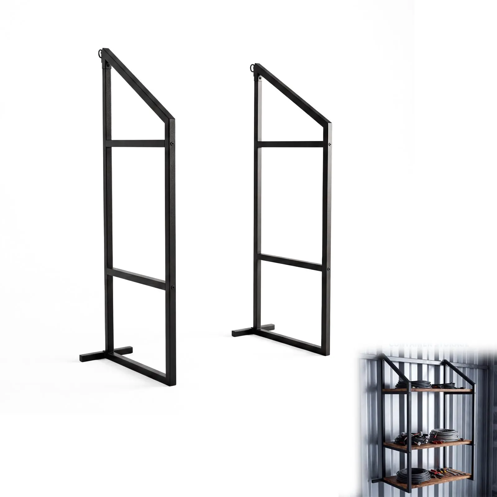 Gaomon 2-Piece Heavy-Duty Wall Mount Shelf Brackets, 52 in Extra-Long Steel Supports for Shipping Containers & Automotive Garage Shelves, Built to Last Durable Shelving & Storage Solutions