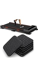 2PCS Non-Slip Mat For Peloton Bike, Concept 2 Rowing Machine, Bike Trainer, Stationary Spin Bike-Protects Hardwood Floor Carpet for Home Gym