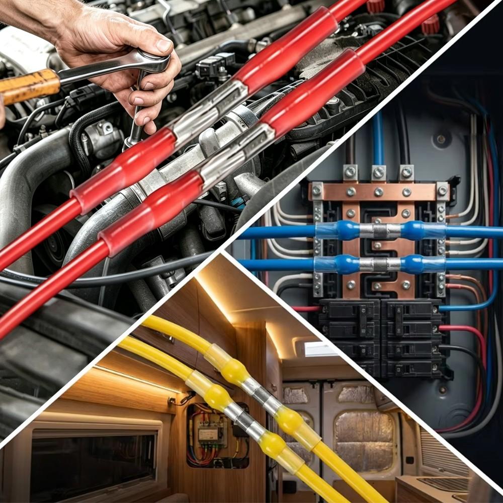 520PCS Heat Shrink Solder Seal Wire Connectors Kit | Waterproof Solder Sleeve Butt Splice Connectors with Heat Shrink Tubing | Automotive Marine Electrical Wire Repair Set AWG 26-10 Wiring Kit