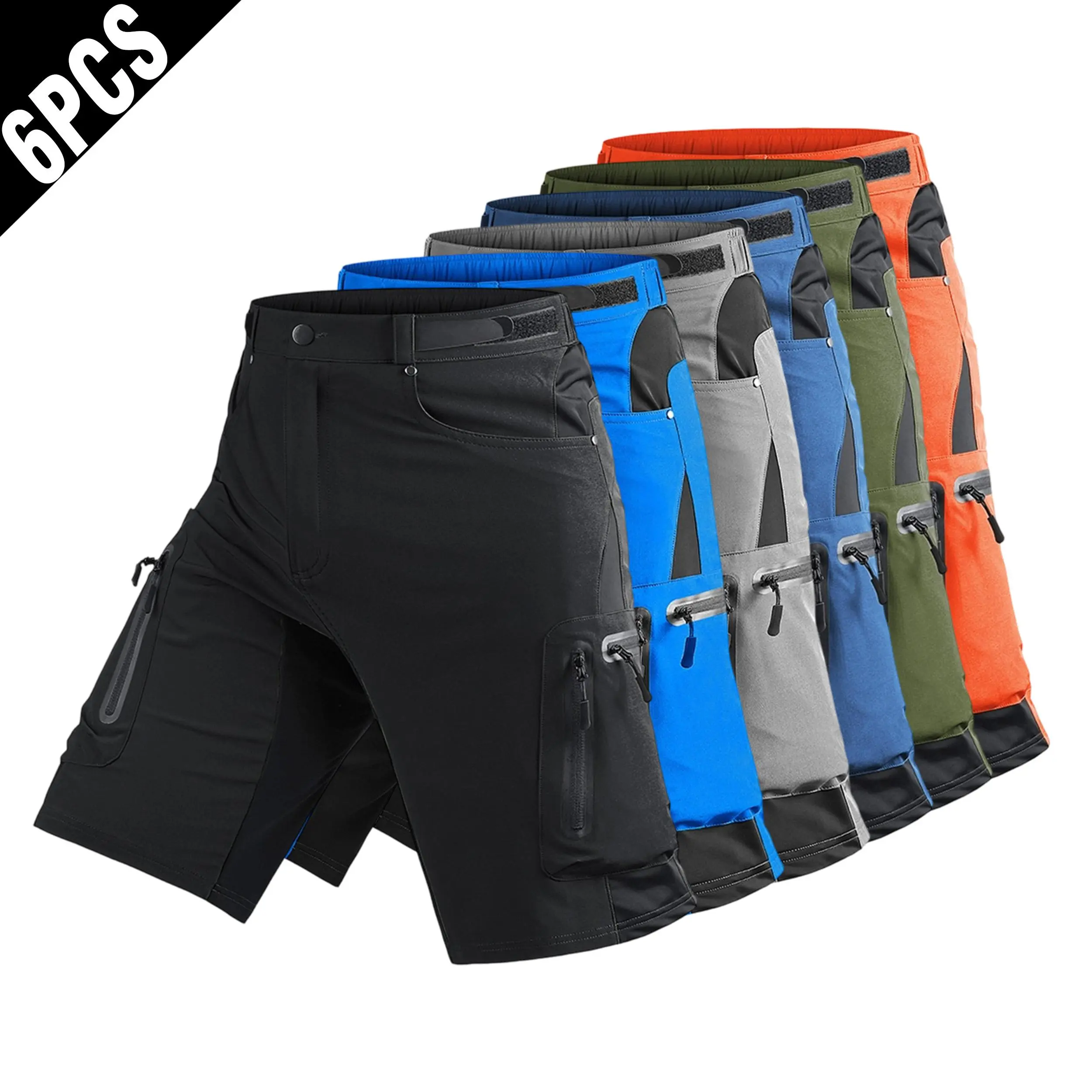Men Stretch Quick Dry Tactical Cargo Hiking Shorts, Multi Reflective Zipper Pockets Adjustable Waist Lightweight Outdoor Work Utility Shorts summer men's casual cargo short fitness active indoor workout loose casual short sport daily style color short