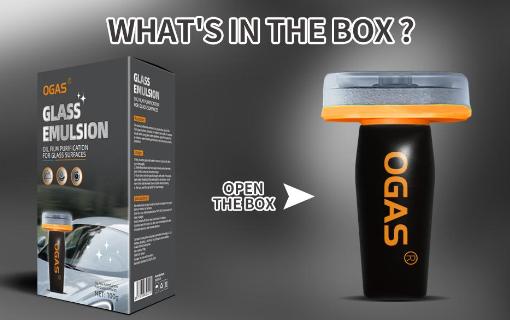 Windshield Oil Film Eraser Wand - All-in-One Pro Kit with Glass Cleaning Emulsion Formula and Sponge - The Ultimate Streak-Free Solution to Prep for Rain Repellents