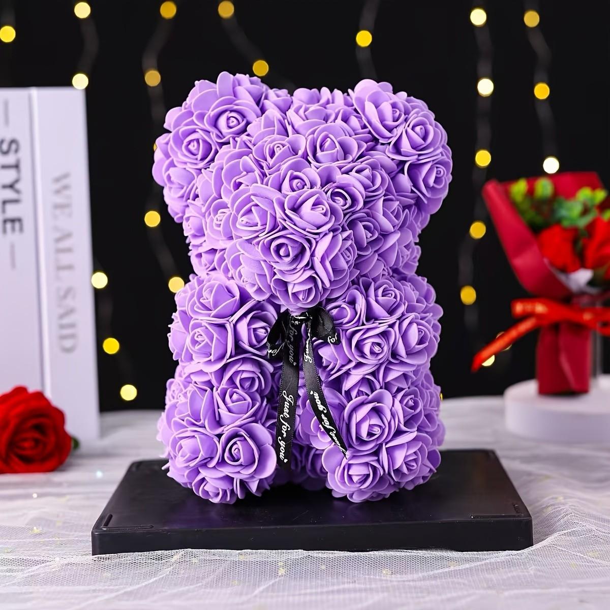 Rose Bear Made of Artificial Foam Roses, Perfect Gift for Valentine's Day, Mother's Day, Anniversary, Wedding, Birthday, Christmas