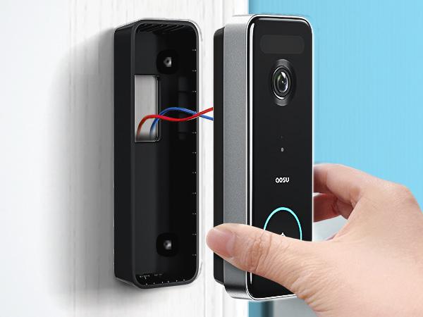 AOSU Doorbell Camera Wireless, 5MP Ultra HD, No Monthly Fee, Triple Motion Detection Video Doorbell with Homebase, Enhanced (2.4/5 GHz) WiFi, 180-Day Battery Life, Work with Alexa & Google Assistant AOSU Doorbell Camera Wireless, 5MP Ultra HD, No Monthly Fee, Triple Motion Detection Video Doorbell with Homebase, Enhanced (2.4/5 GHz) WiFi, 180-Day Battery Life, Work with Alexa & Google Assistant