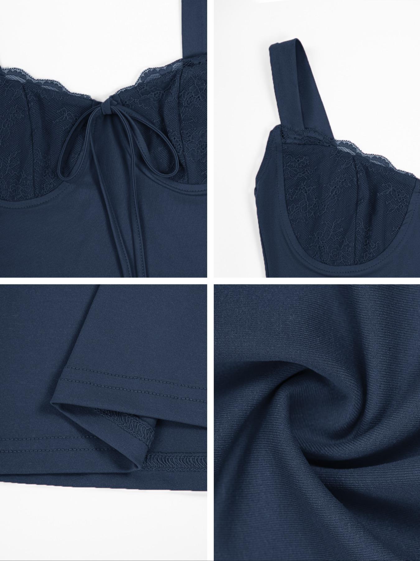 Women's Lace Trim Bodysuit Fashion Slim Fit Top Strapless Comfortable Fabric, Casual Style Short Sleeve Plain Design Womenswear