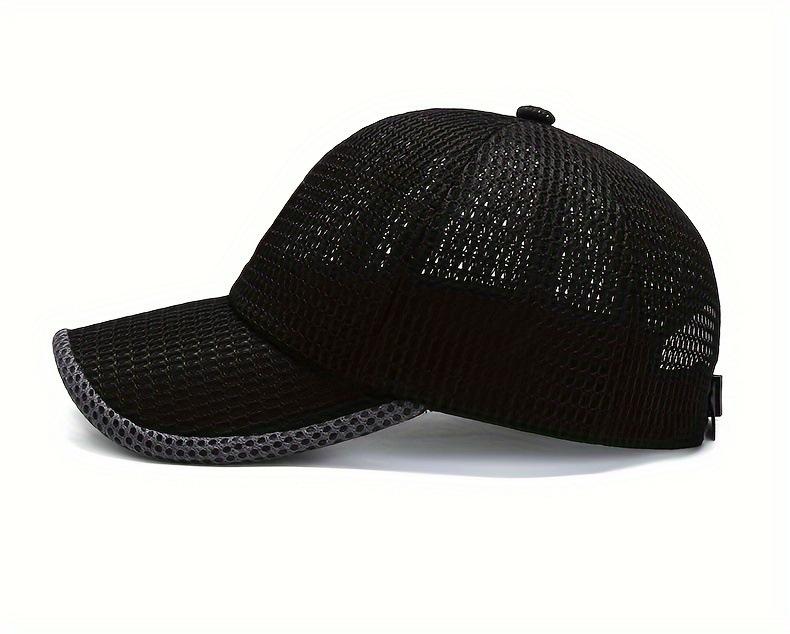 4 Pack Men’s Breathable Mesh Trucker Baseball Cap, adjustable cotton snapback sun visor hat with flexible closure, lightweight sunscreen headwear for outdoor sports, daily hiking and practical men’s holiday gift picks