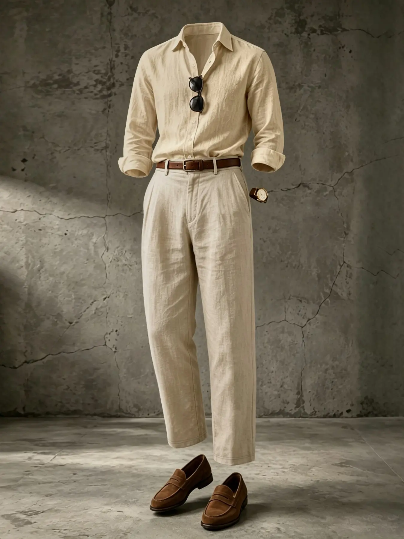 Dark Khaki + Beige