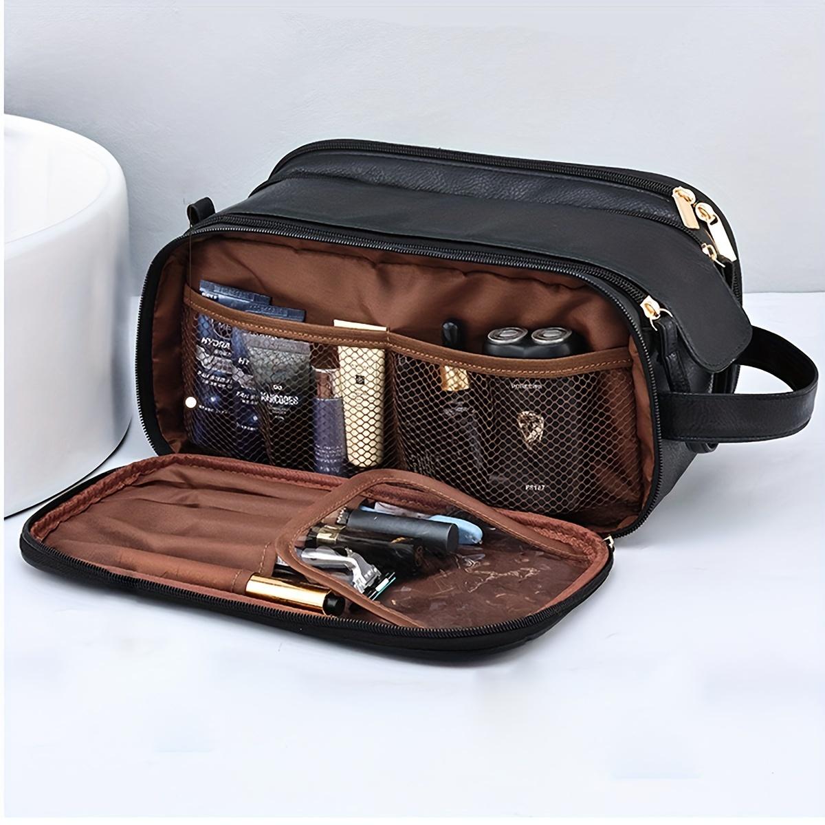 Large Capacity Cosmetic Bag Makeup Toiletries Organizer PU Leather Portable Travel Toiletry Pouch Women Makeup Storage Bags