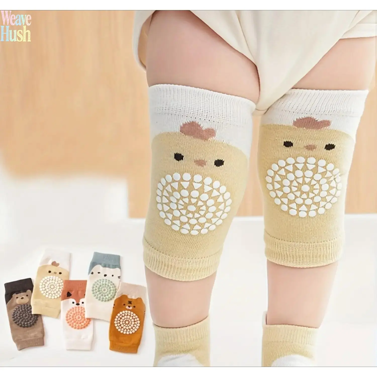 5 Pairs Infant Knee High Long Tube Socks, Soft Stretchy Baby Crawling Walking Protection Socks, Breathable Comfort Long Socks For Newborn Toddlers Indoor Floor Activities Daily Home Wear