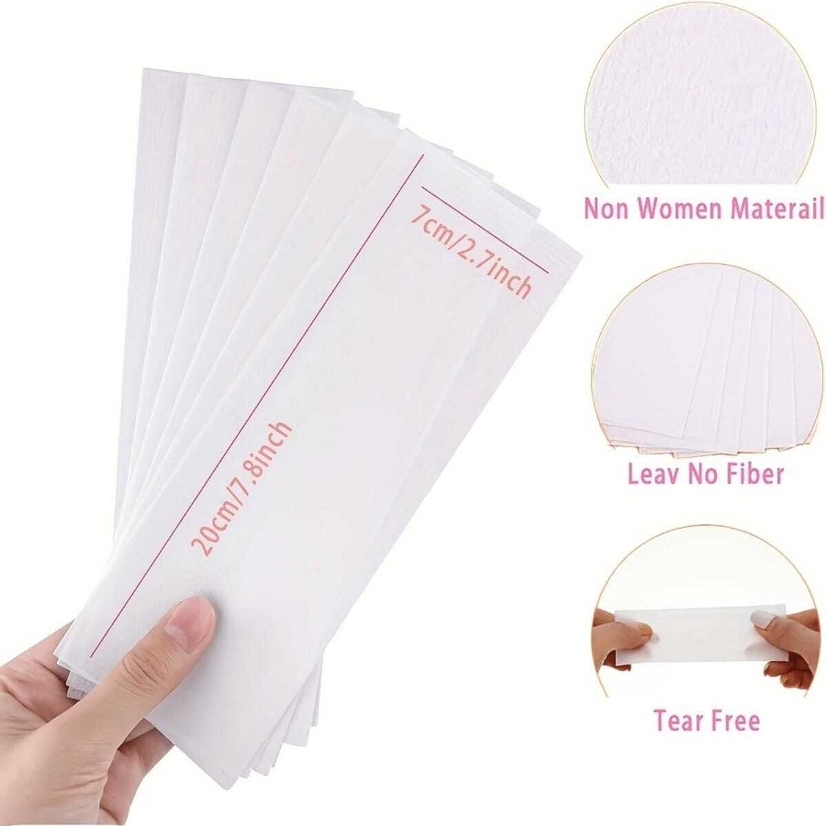 50pcs/100pcs Pack Wax Strips For Hair Removal, Waxing Accessories, Hair Products And Accessories For Barber Salon Beauty Travel Essentials