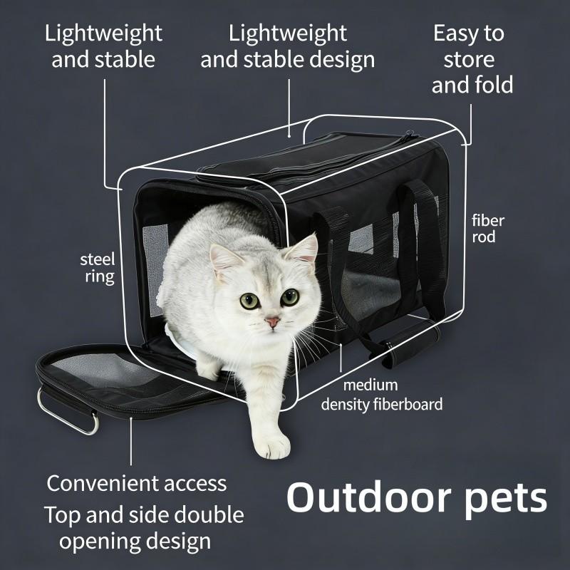 Lightweight Cat Carrier Essential for Outdoor Use, Breathable Foldable Handheld Pet Travel Bag, Airplane Dedicated Portable Cat Carry Bag
