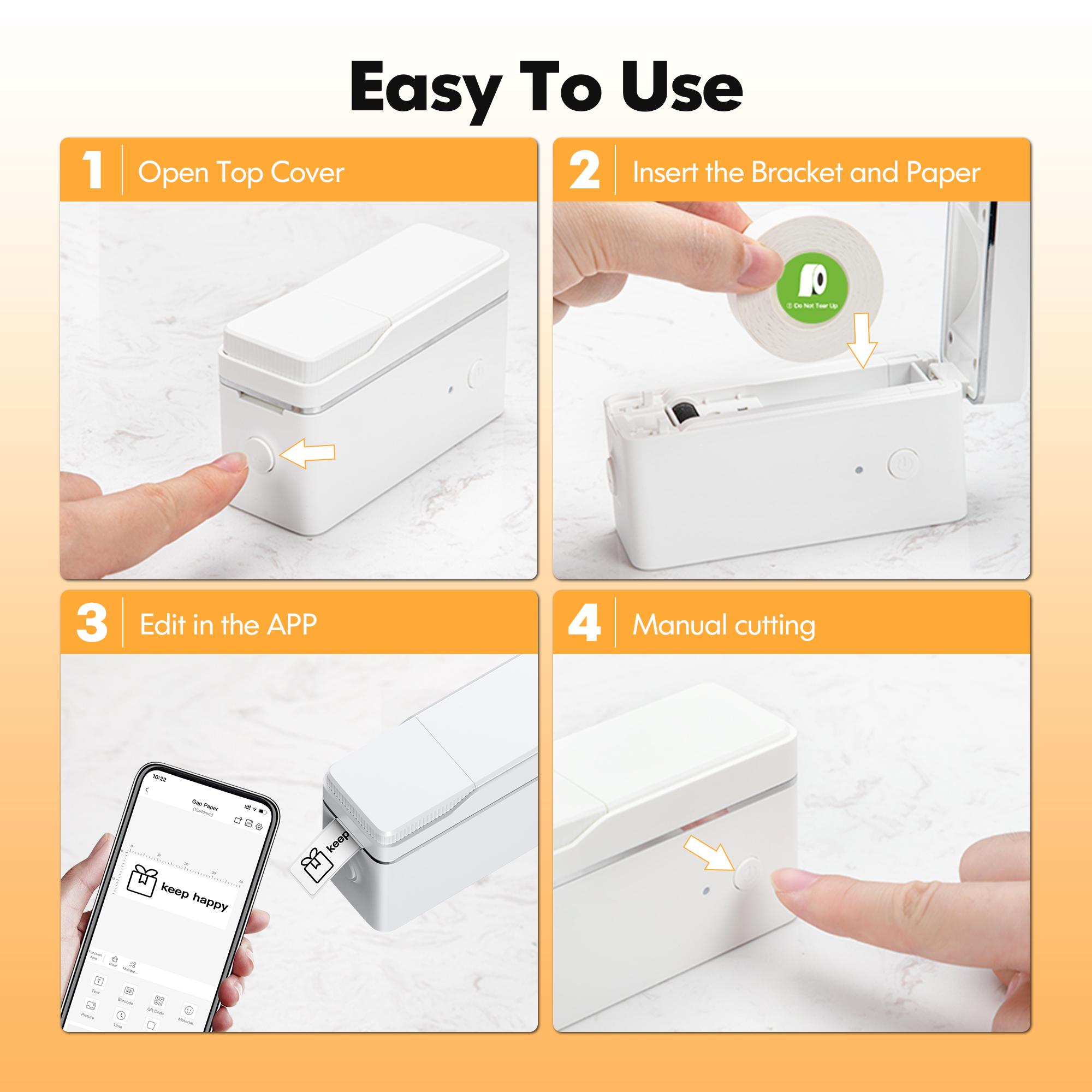 Polono P31S Portable Label Printer Wireless Mini Sticker Printer with Tape for Study Notes, Barcodes, Memos, Christmas Gifts Polono P31S Portable Label Printer Wireless Mini Sticker Printer with Tape for Study Notes, Barcodes, Memos, Christmas Gifts