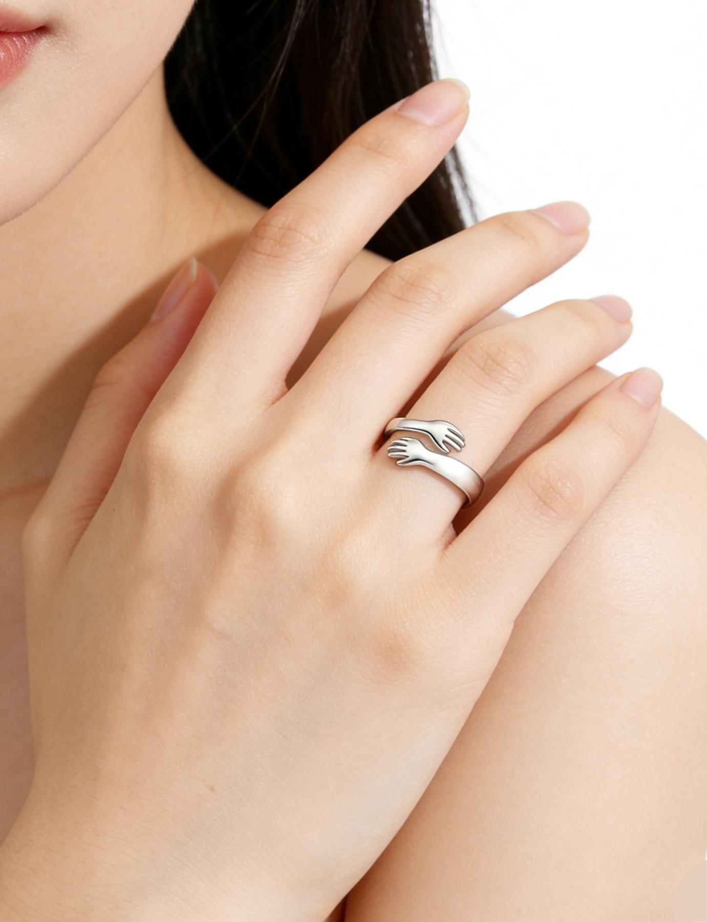 Granddaughter Hug Ring, Hopeful Adjustable Copper Band, Elegant Daily Wear Jewelry, Perfect Gift for Birthdays & Graduations