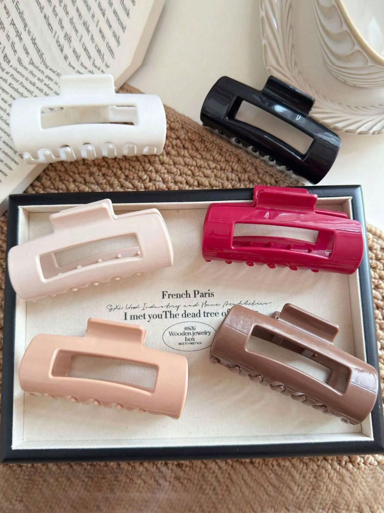 Soft Silicone Hair Claw, High-End Anti-Drop Unbreakable Hair Clip, Square Hair Soft Claw Clips for Women, Flexible Clawclip for Thick Hair, Lightweight Large Cozy Clip Special soft hairpins, suitable for various occasions, 2026 New Design Hair Accessories