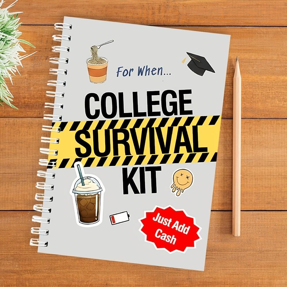 College Survival Kit Composition Notebook - 30+ Pages of Essential Life Management Tools, Budget Trackers, Grocery Lists & Motivational Prompts, for Young Adults Navigating Independent Living