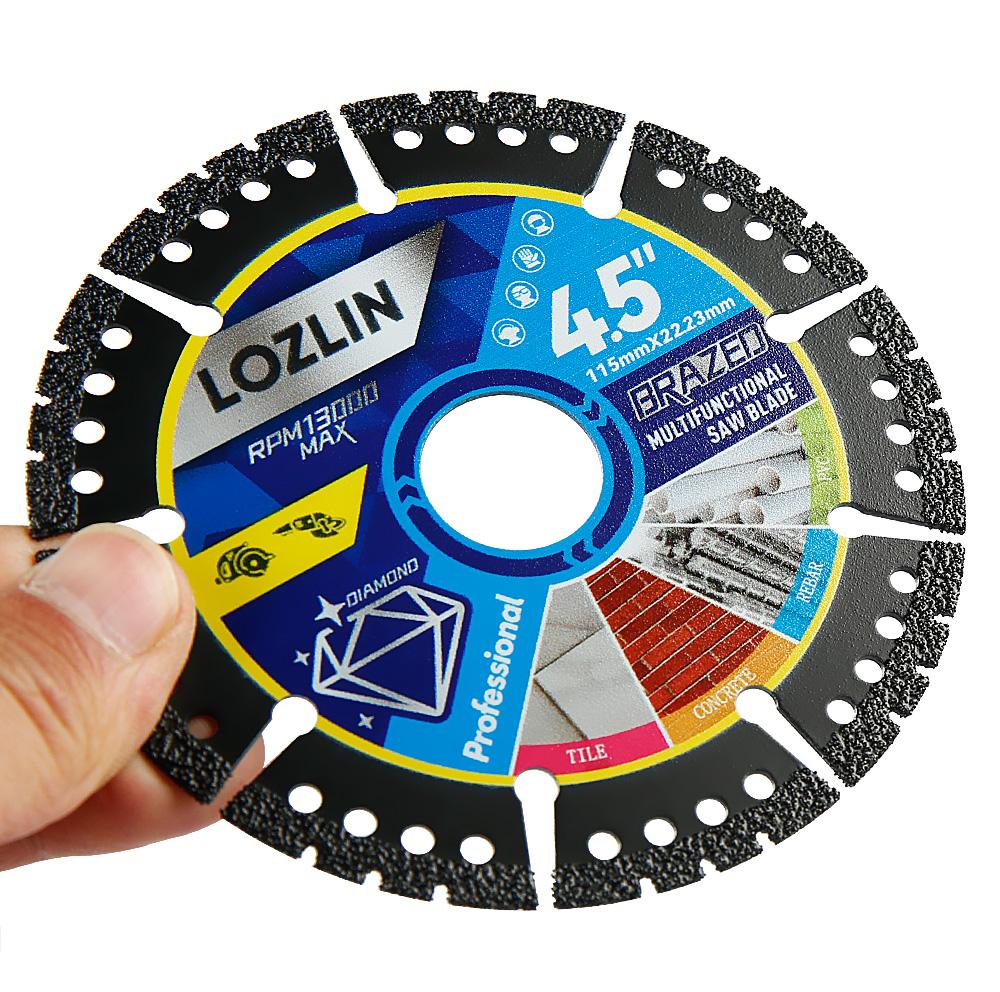 LOZLIN 4.5" 1PCS/3PCS Multi-Material Cutting Blades - Dry Cut Metal, Tile, Stone & Plastic - Angle Grinder Saw Blades for Cast Iron & Marble (115mm) Tool Accessories LOZLIN 4.5" 1PCS/3PCS Multi-Material Cutting Blades - Dry Cut Metal, Tile, Stone & Plastic - Angle Grinder Saw Blades for Cast Iron & Marble (115mm) Tool Accessories