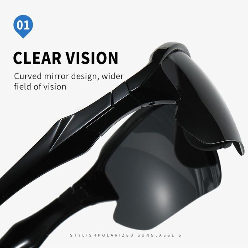 4-Pack Polarized Sports Sunglasses for Men – UV400 Anti-Glare Windproof Lightweight Eyewear, Outdoor Sun Protection Shades for Running, Fishing, Driving & Daily Wear