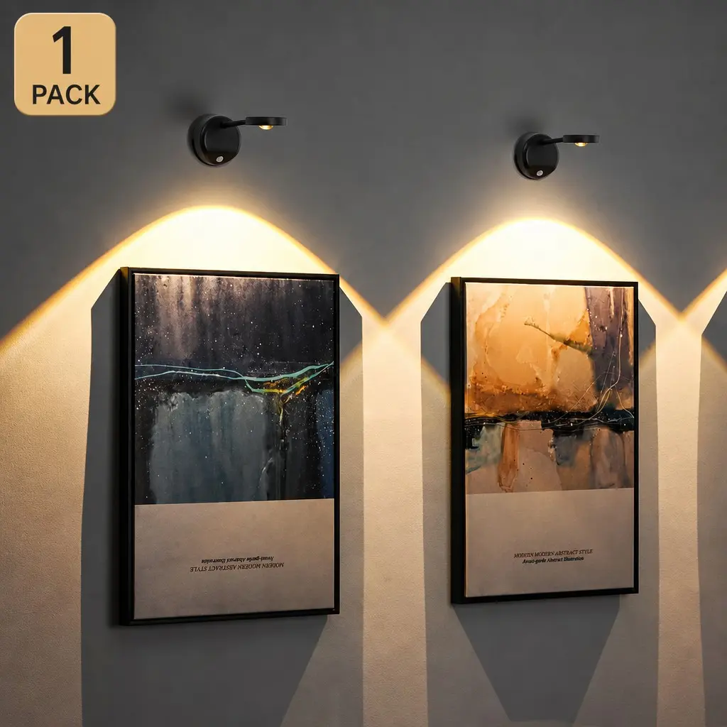 Rechargeable Motion Sensor Wall Light, Wireless Picture Light, Dimmable 3 Light Color Spotlight for Living Room Bedroom Gallery Stairs Kitchen, Modern Mood Lighting, Home Lighting, Led Wall Lamp, Led Wall Sconce
