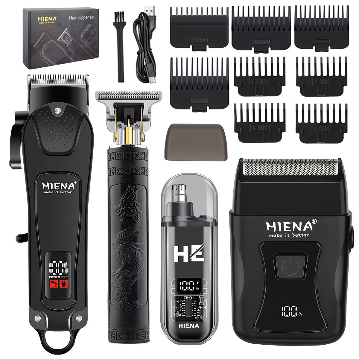 electric hair clipper adopts a cordless design, equipped with stainless steel sharp blade and silent motor, supports oil head and gradient styling, and can also shave beard and body hair. It provides a limit comb and adjustable blade suitable for home use