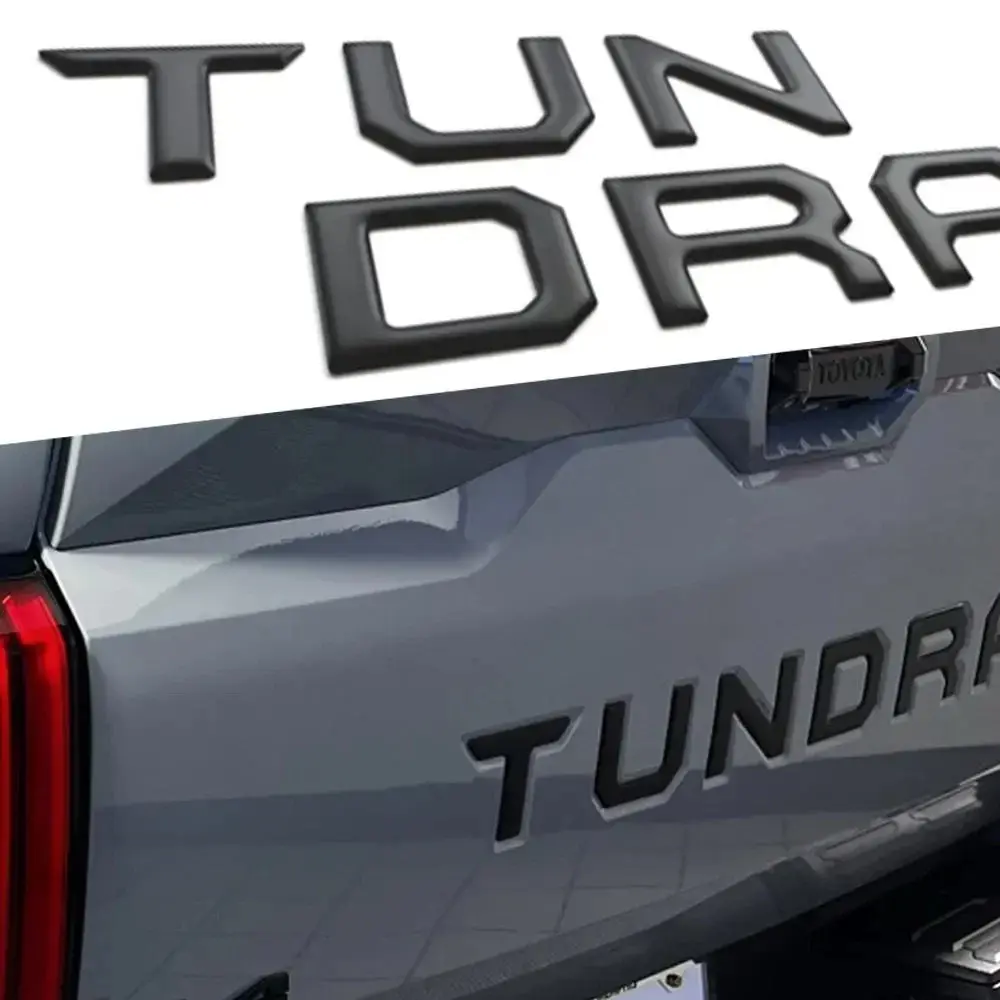 Matte Black Raised Letters Emblem Set for 2022-2026 Tundra Tailgate Insert, Tundra Truck Accessories, Stylish Gift for Truck Drivers