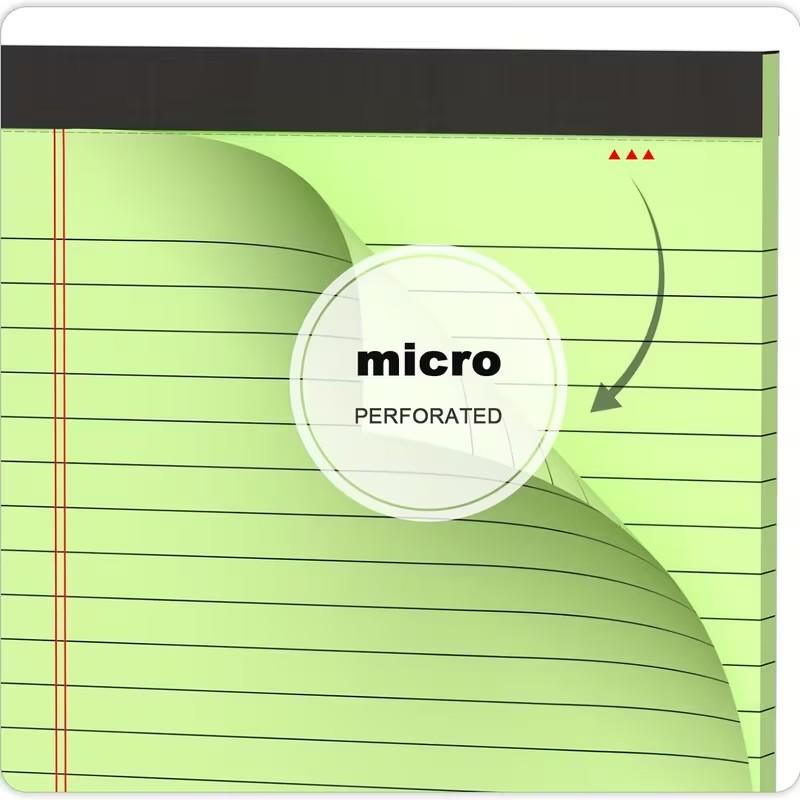 3-Pack Colorful Tear-Off Notebooks, 12.7x20.32cm, Large Grid, Writing Pad, Legal Notebook, 30 Pages Each, School & Office Supplies