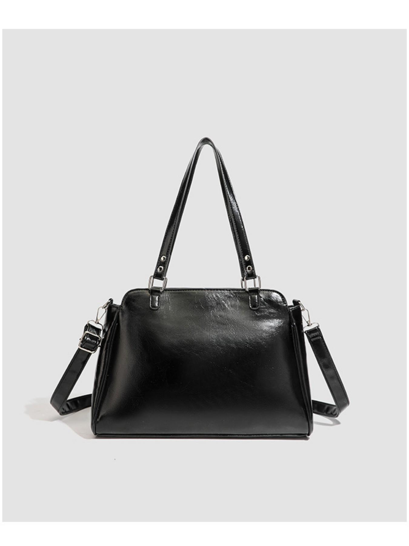 Japanese Minimalist Jk Transparent Badge Crossbody Bag, Casual PU Leather Shoulder Bag for Daily Use, Commute, Parties, Anime Events, Gift