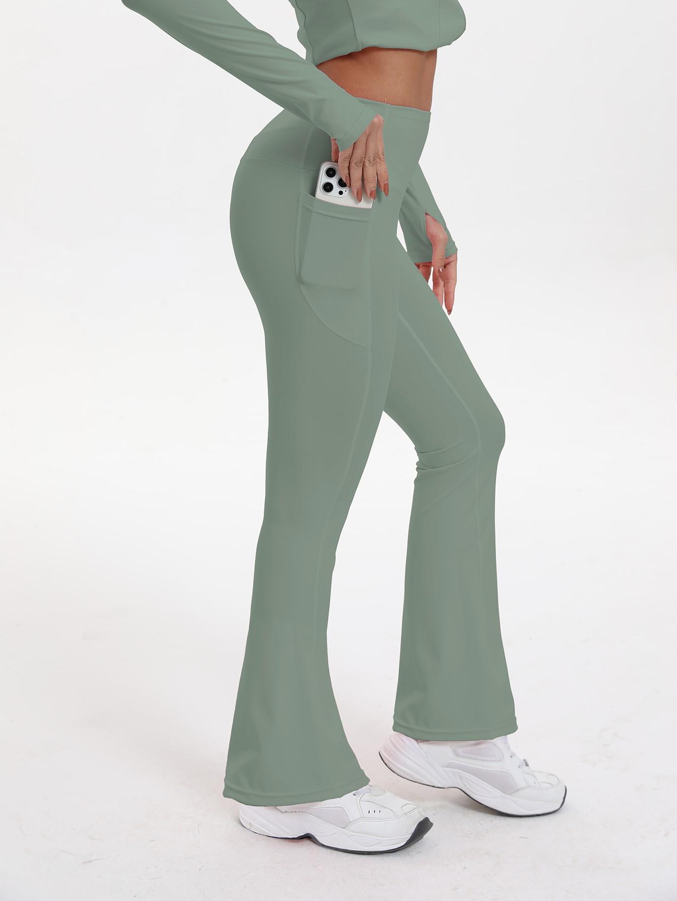 New Women's Two-Piece Set, Fashion Simple Solid Color Long Sleeve, High Elasticity Yoga Pants, Suitable for Daily Wear, Running, Cycling, Sports Activewear Set