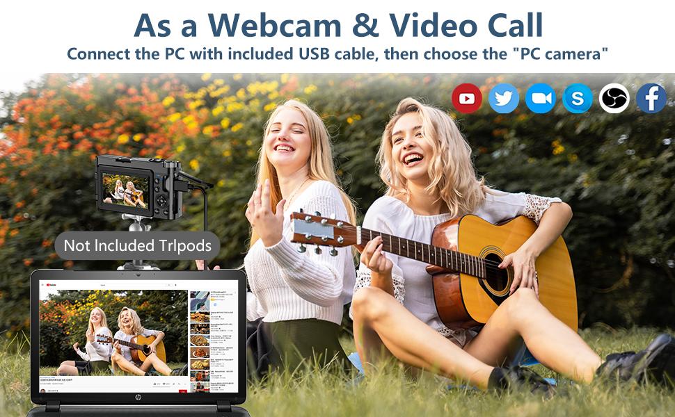 Dual Electric Version DC101 4K Ultra HD Digital Camera, 16x Digital Zoom, 48MP Digital Camera 1080P 4K Shooting Camera, Christmas Gift Portable Camcorder Camping Camera