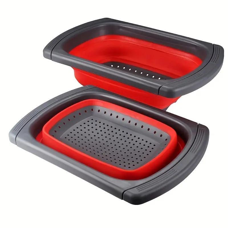 Multifunctional Expandable Folding Draining Basket, Laundry Filter, Kitchen Sink Strainer and Kitchen Sink Drainage Solution, Ideal for Outdoor Camping Use