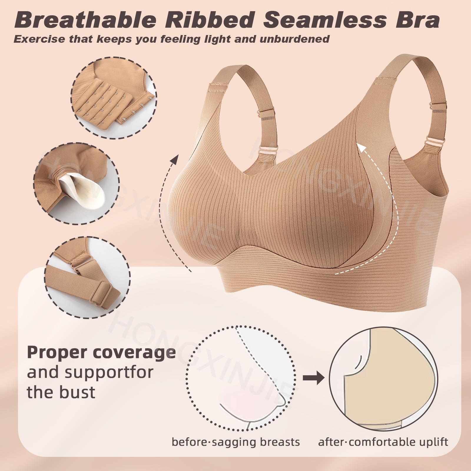3/4/5/6piece set Women's Solid Color Wireless Bra, Comfortable Breathable Elegant Seamless Push Up Bra, Underwear for Women, Softness Underwear for All Seasons, Bras for Women